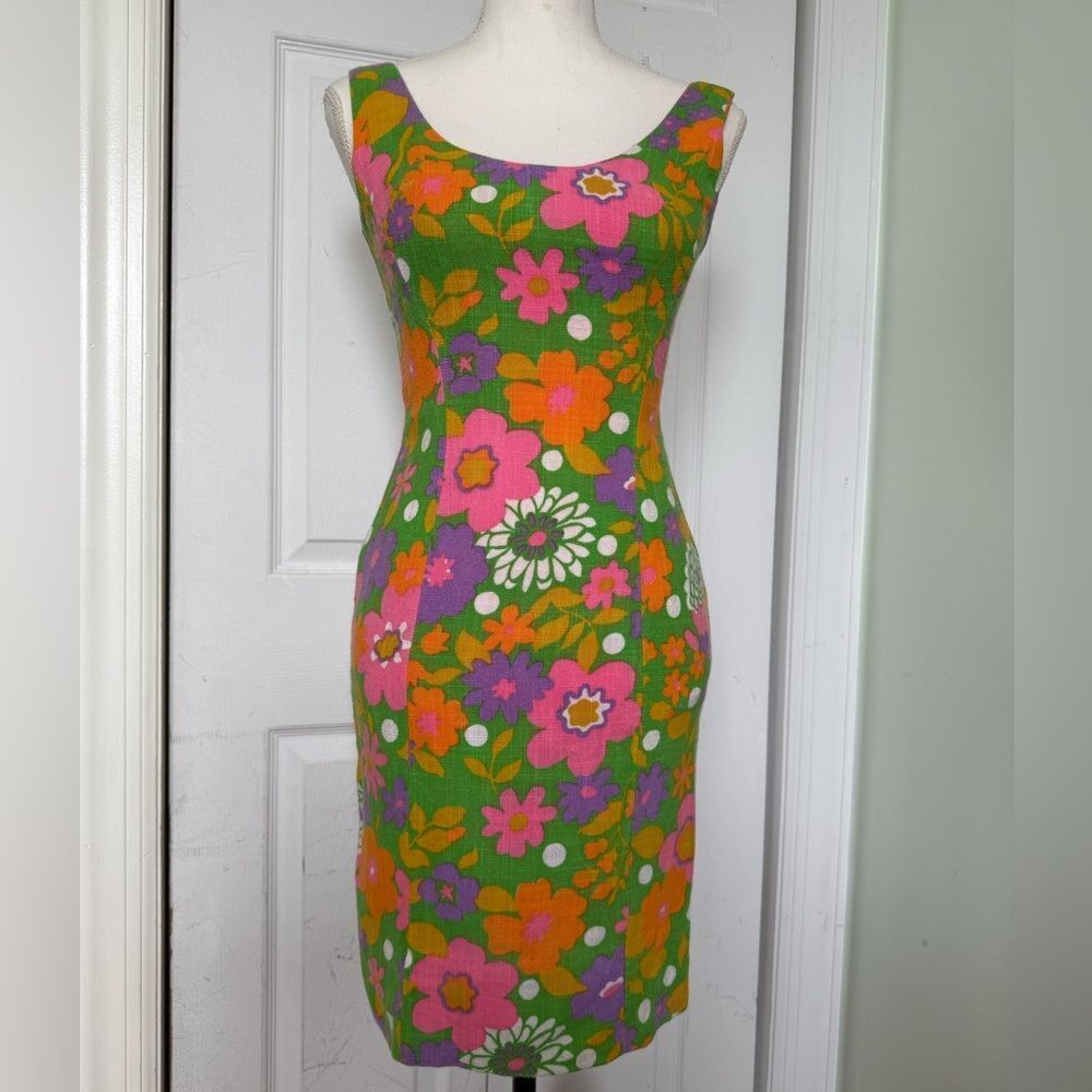 1960s Flower Power Wiggle Cotton HJBJ